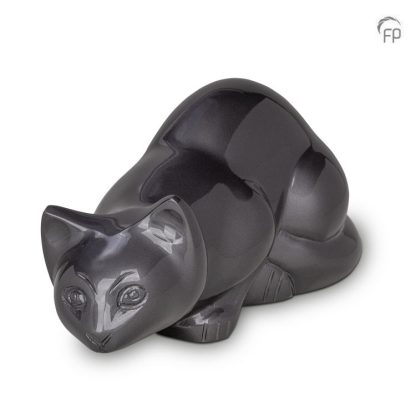 HU 268 Metaal dierenurn kat grijs