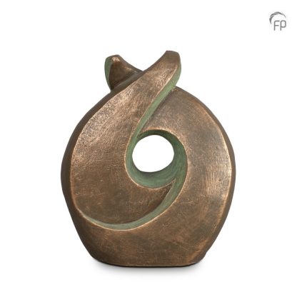 UGK 009 B Keramische urn brons Licht